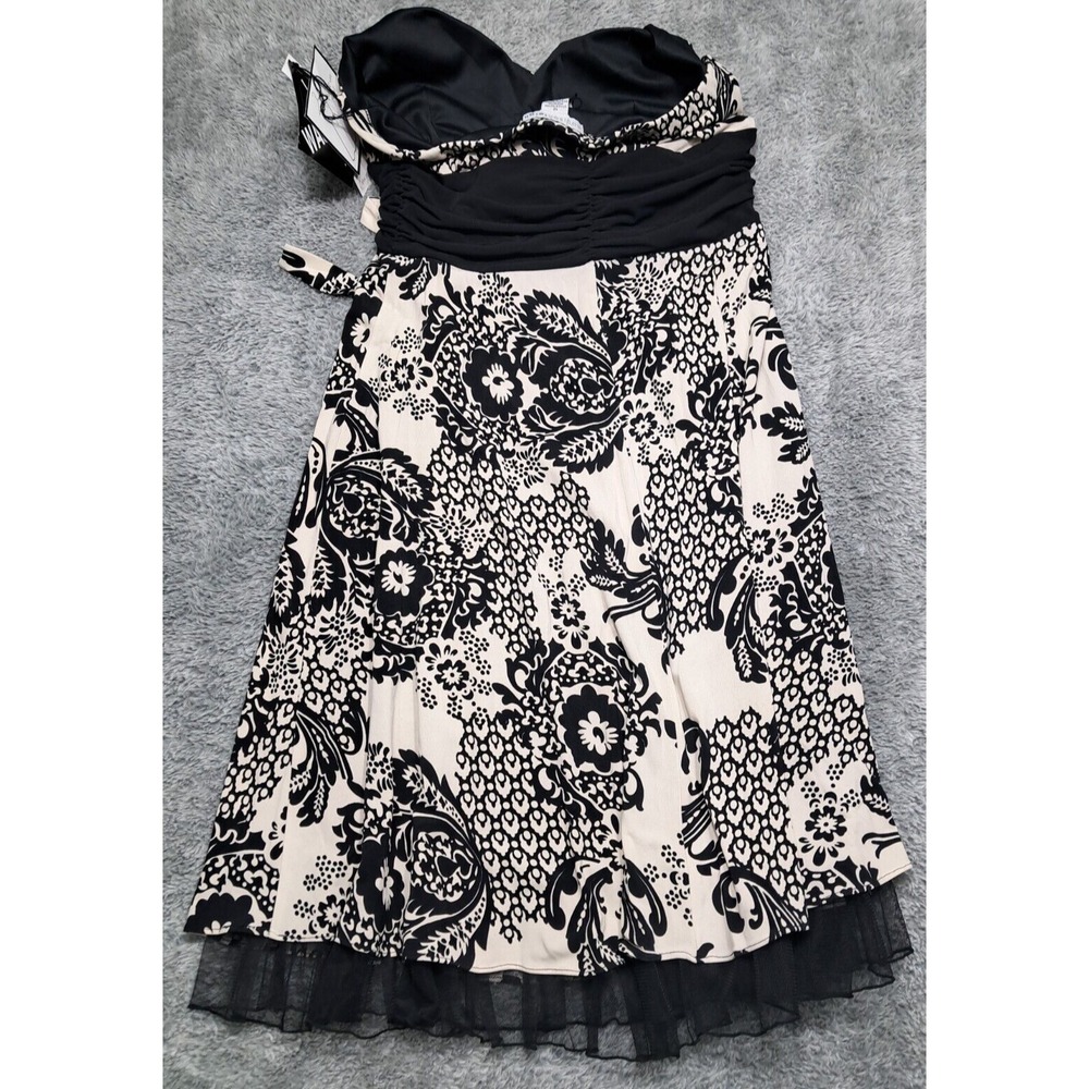 New MadisonLeigh Dress Womens Sz 12 Sleeveless Built in Bra Halter V-Neck Sun - Picture 13 of 16
